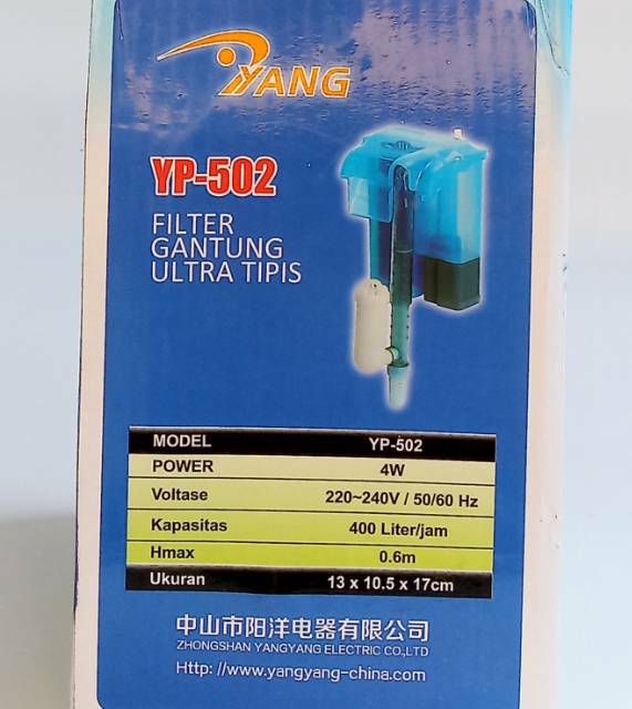 FILTER GANTUNG ULTRA TIPIS YANG YP 501 502 AKUARIUM AQUARIUM FILTER