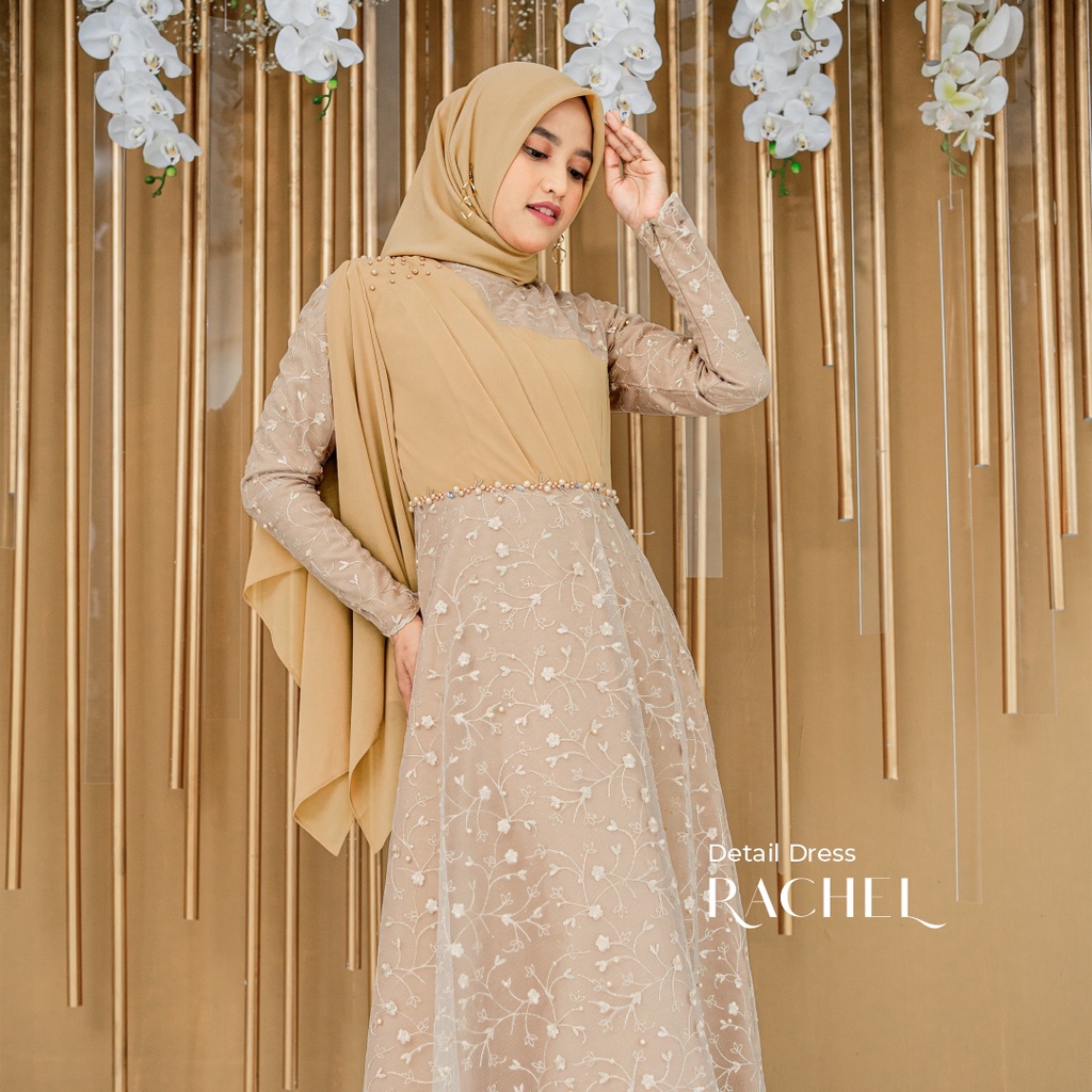 Jual Rachel Dress Gaun Baju Kondangan Lamaran Bridesmaid Pesta Tunangan Maternity Wanita