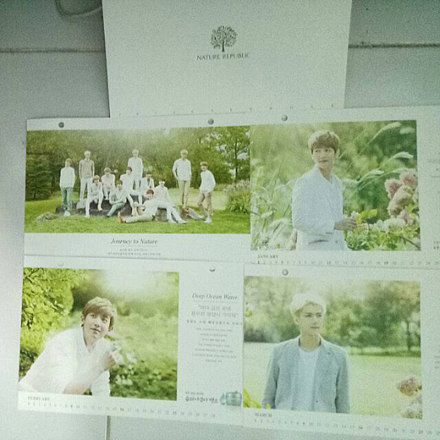 EXO NATURE REPUBLIC KALENDER 2014