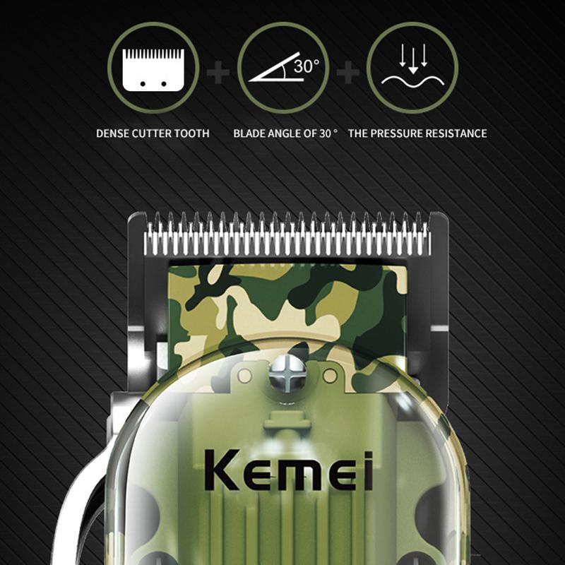 Kemei Alat Cukur Rambut Elektrik KM-1926 hair clipper transparant charger