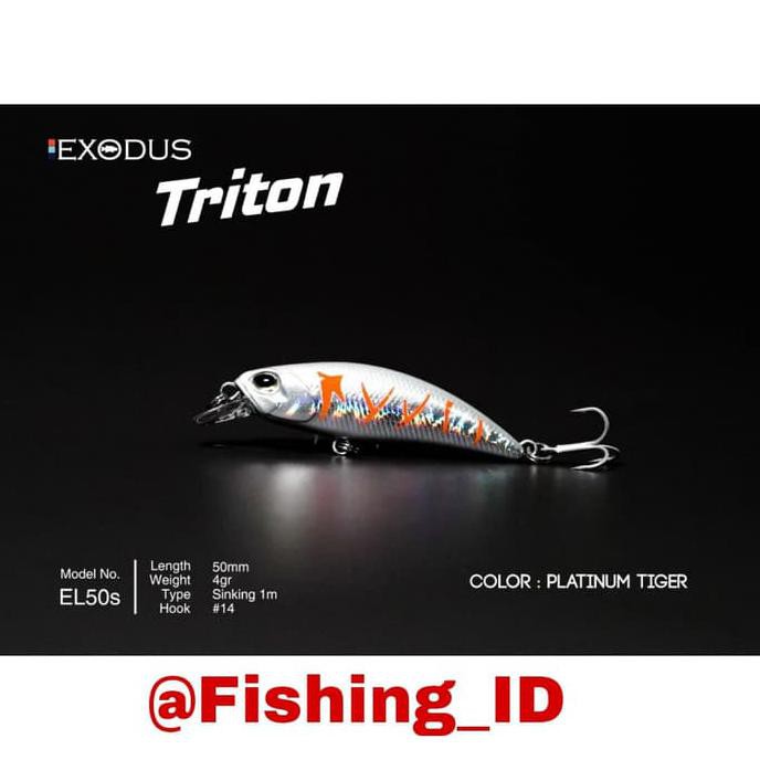 PR00M00 Exodus Triton Color Platinum Tiger Ultralight Lure MURAH