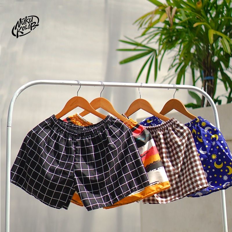 Celana Boxer Santai / Celana Rumah Motif Dewasa Pria Wanita