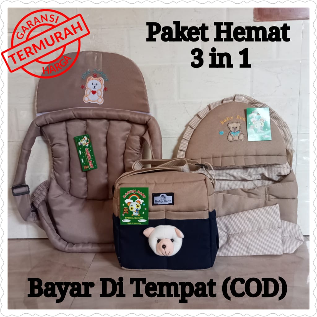 Paket hemat ( 3 in 1 ) gendongan depan tas bayi gendongan samping terlaris