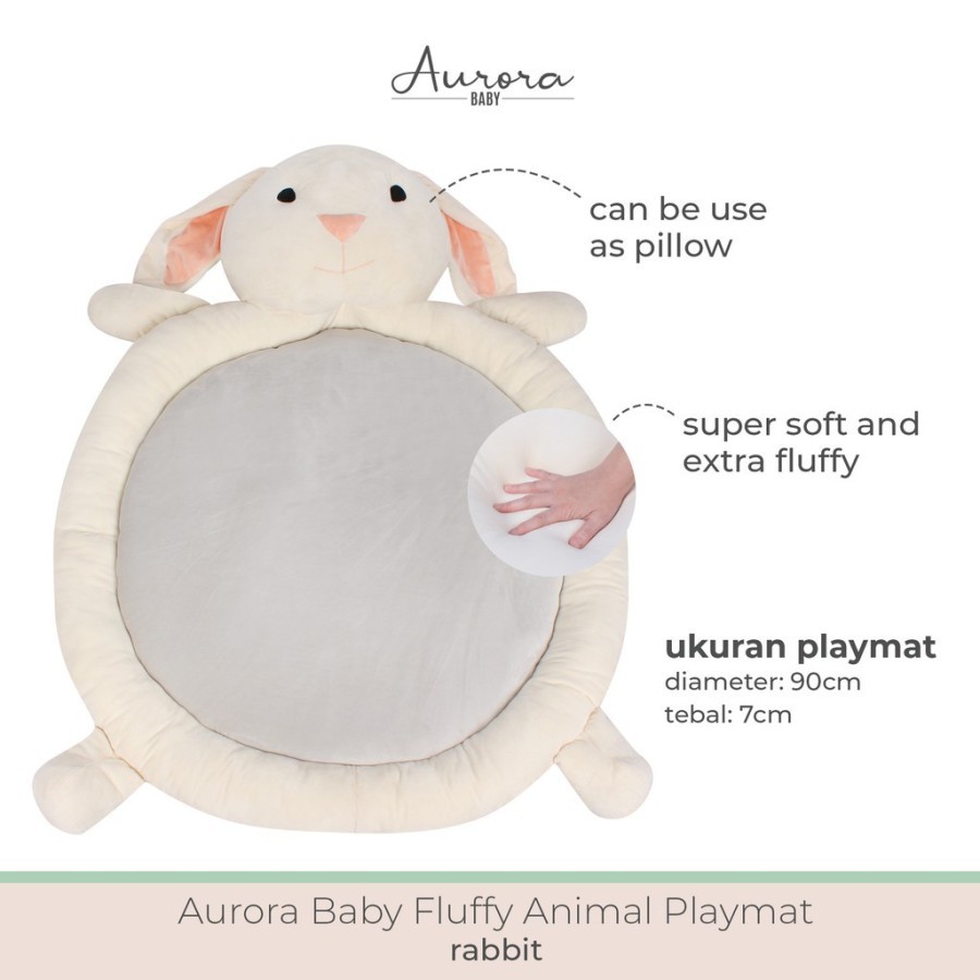 Aurora Sumimo PLAYMAT ANIMAL Baby Fluffy / Playmat Bayi / Karpet Bayi / Alas Tidur