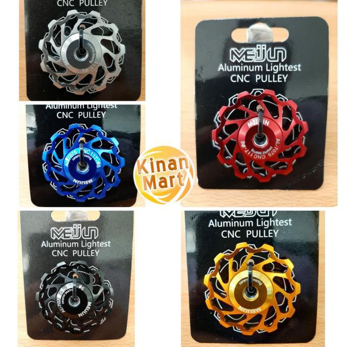 Promo Cnc Pulley Rd Meijun Rear Derailleur Ceramic Bearing Sepeda 8-9-10-11T Promo