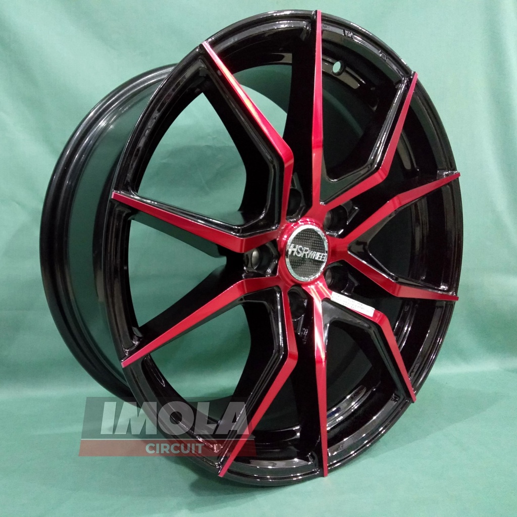 Velg mobil crv harv ring 17 HSR wheel VITAL lubang 5x114,3 Black Red ring 17 HSR pcd 5 lebar 7 Hitam
