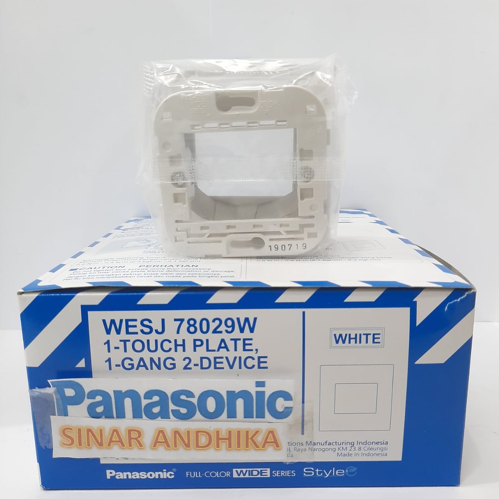 FRAME SAKLAR 1 GANG 2 DEVICE PUTIH STYLE E PANASONIC WESJ 78029W