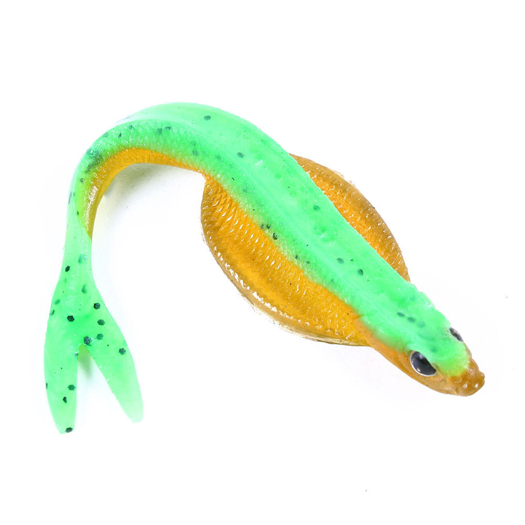 [Jianxin] 5pcs Umpan Pancing Bionik Ekor Ganda Imitasi Lembut 12cm