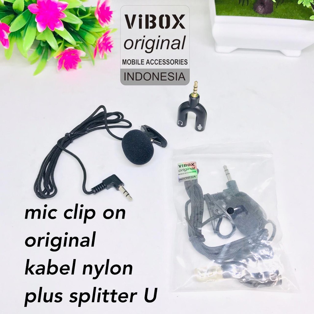 MIC CLIP ON YOUTUBER SMULE BONUS SPLITTER U