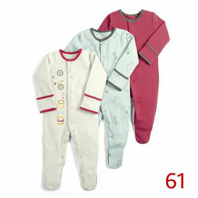 Mamas&amp;papas sleepsuit 3in1/ sleepsuit bayi import/ baju tidur bayi/ mamas papas