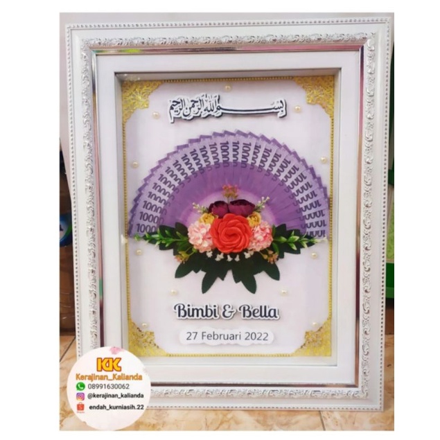 mahar/bingkai 3d/ mahar pernikahan /mahar uang
