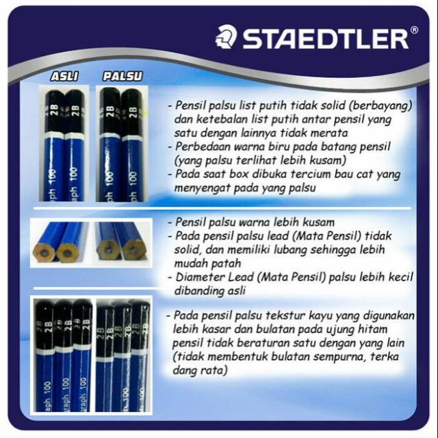 

PENSIL 2B STAEDTLER MARS LUMOGRAPH 100 MURAH ORIGINAL