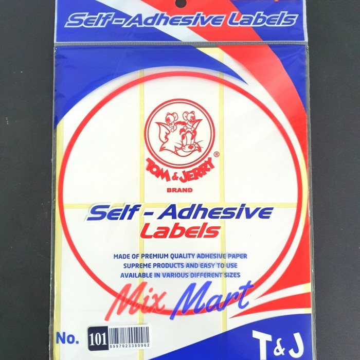 

perekat-pengikat- label tom & jerry sticker 121 self adhesive label t&j labels eceran - 101