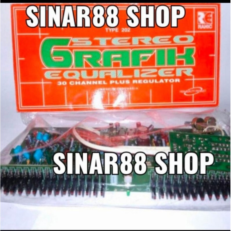 KIT STEREO GRAFIK EQUALIZER 30 CHANNEL + REGULATOR 202