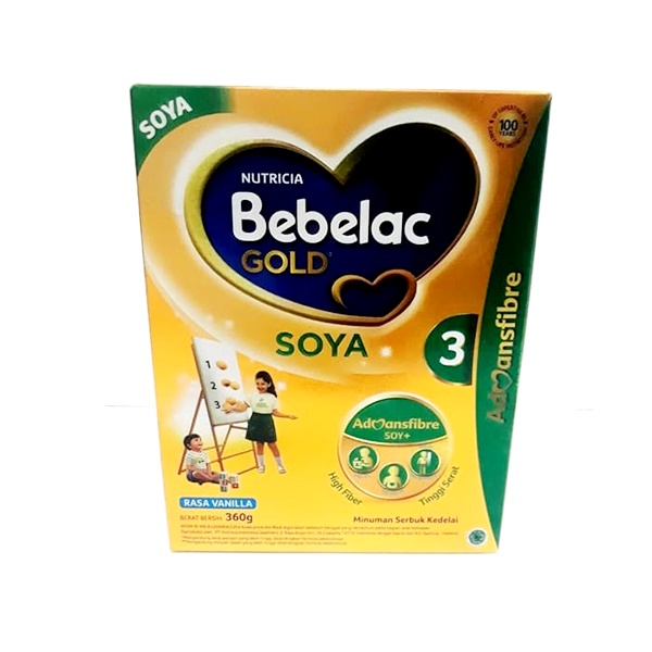 Bebelac Gold Soya 3 Vnl 360g Shopee Indonesia