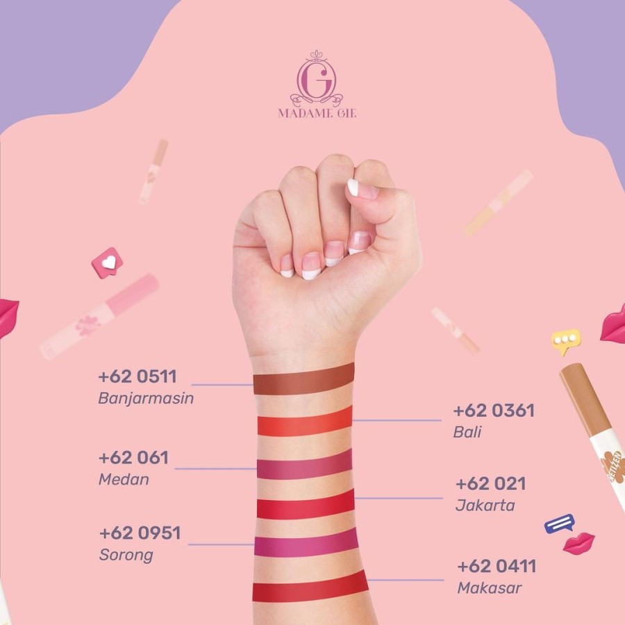 ★ BB ★ Madame Gie Lip Matte +62 - Make Up Lipstick | Lip Cream