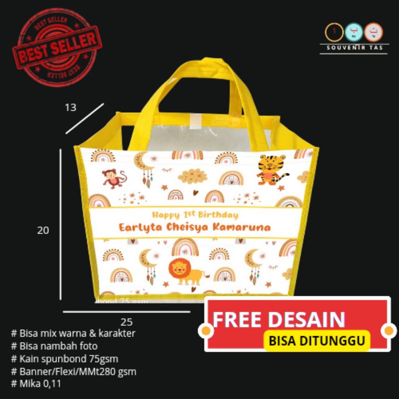 

TAS ULANG TAHUN // TAS CUSTOM GOODIE BAG MIKA 25x13x20