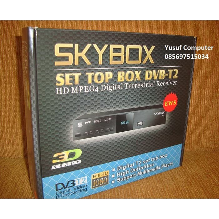 NEW Set Top Box DVB-T2 (STB DVB-T2) SKYBOX - Pakai Antena UHF Biasa