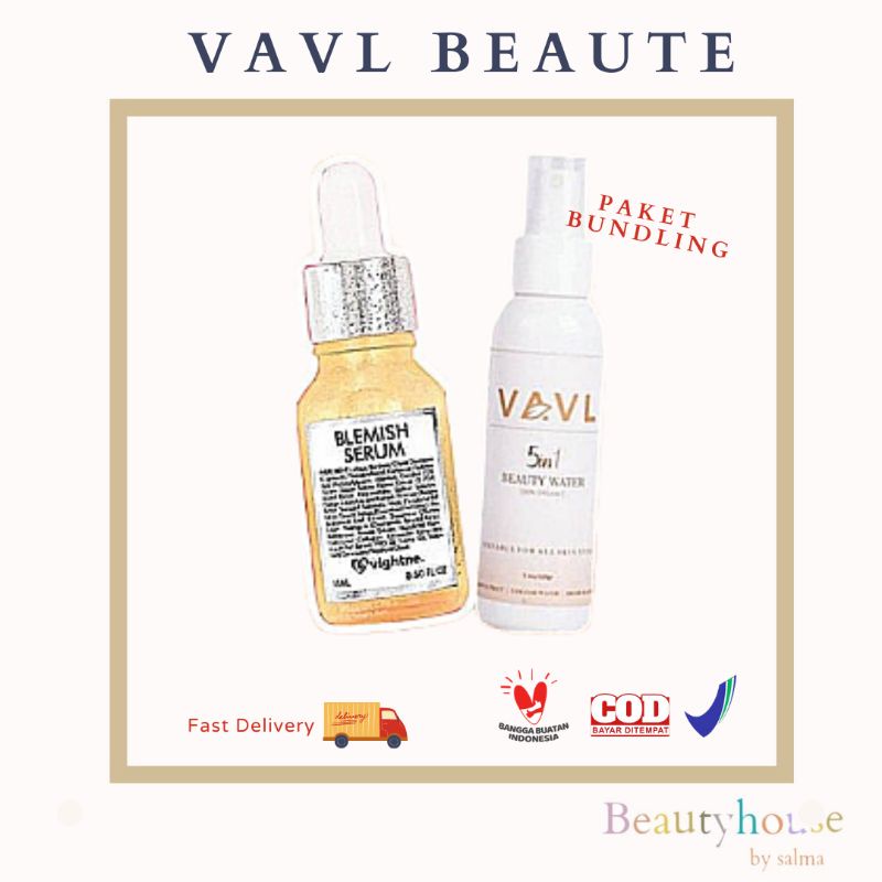 [BPOM] VAVL BEAUTE Paket Bye Flek Blemish serum + Beauty water + FREE GIFT