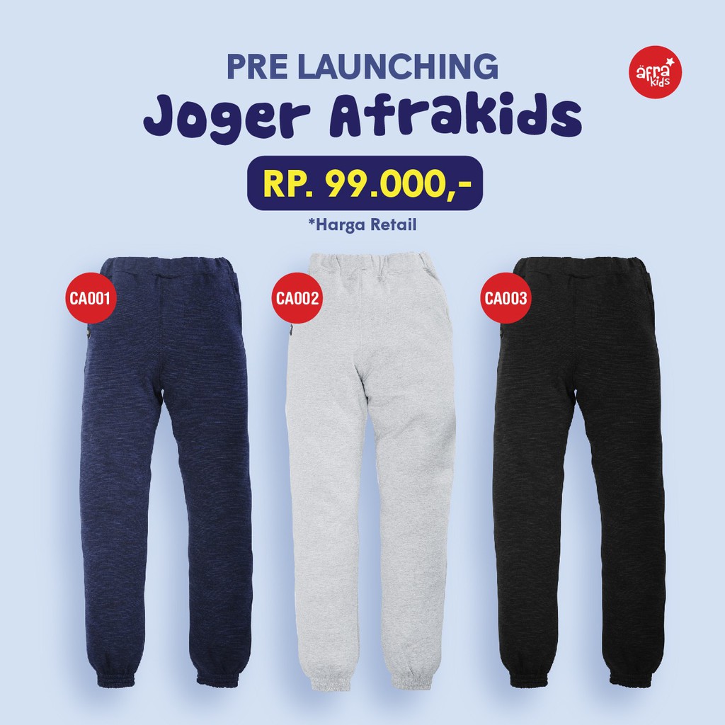 Jogger Pants  AFRAKIDS (4-12th) CA001  CA002  CA003 CA004 CA005 CA006