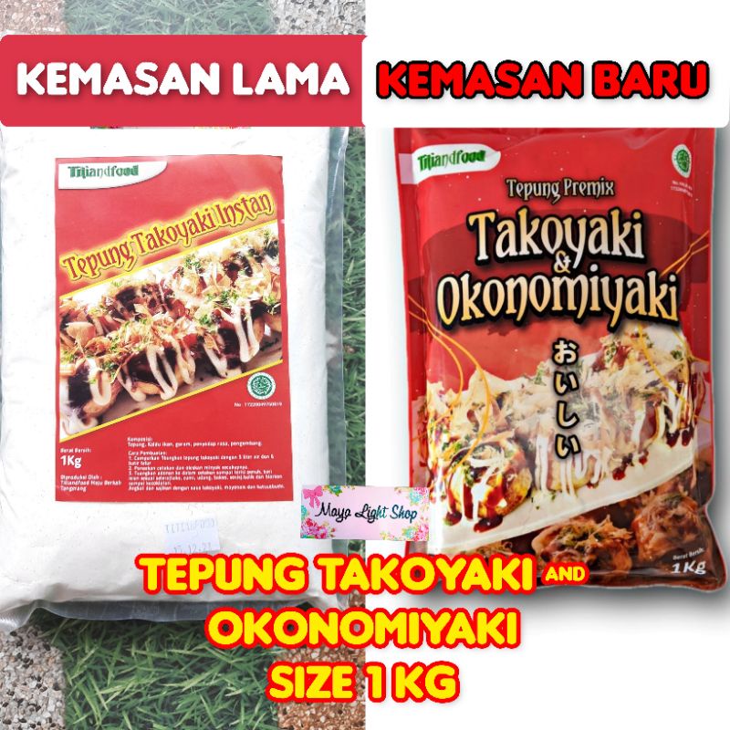 Tepung premix takoyaki okonomiyaki 1kg titiand termurah halal tepung premix tako ball flour