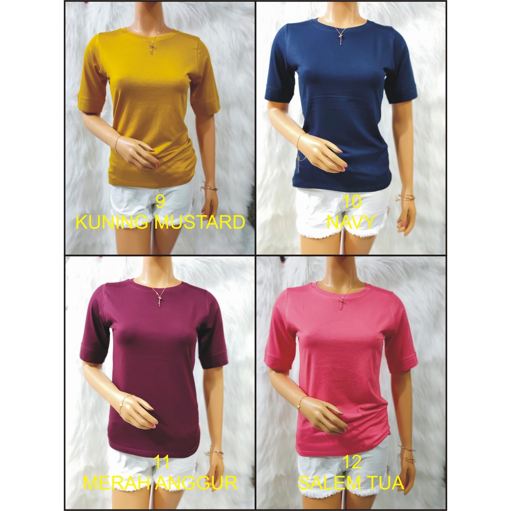 KAOS POLOS WANITA LENGAN 3/4 TERLARIS MURAH CEWEK GROSIR PAKAIAN WANITA RAGLAN 3/4 BAHAN ADEM