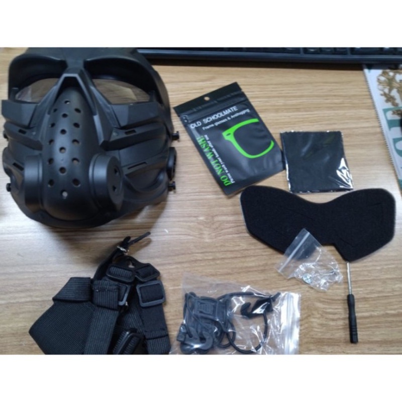 Masker Topeng Full Face Airsoft Paintball Motor Anti Fog Model Alien