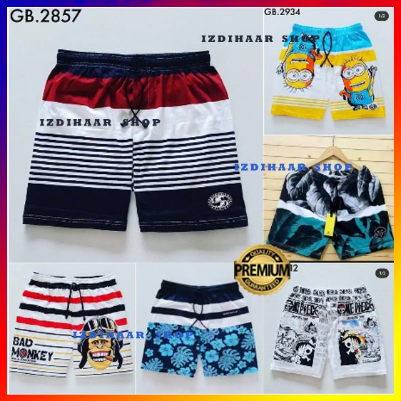 BEST SELLER - BOXER PRIA WANITA CELANA PENDEK GROSIR KOLOR PANTAI