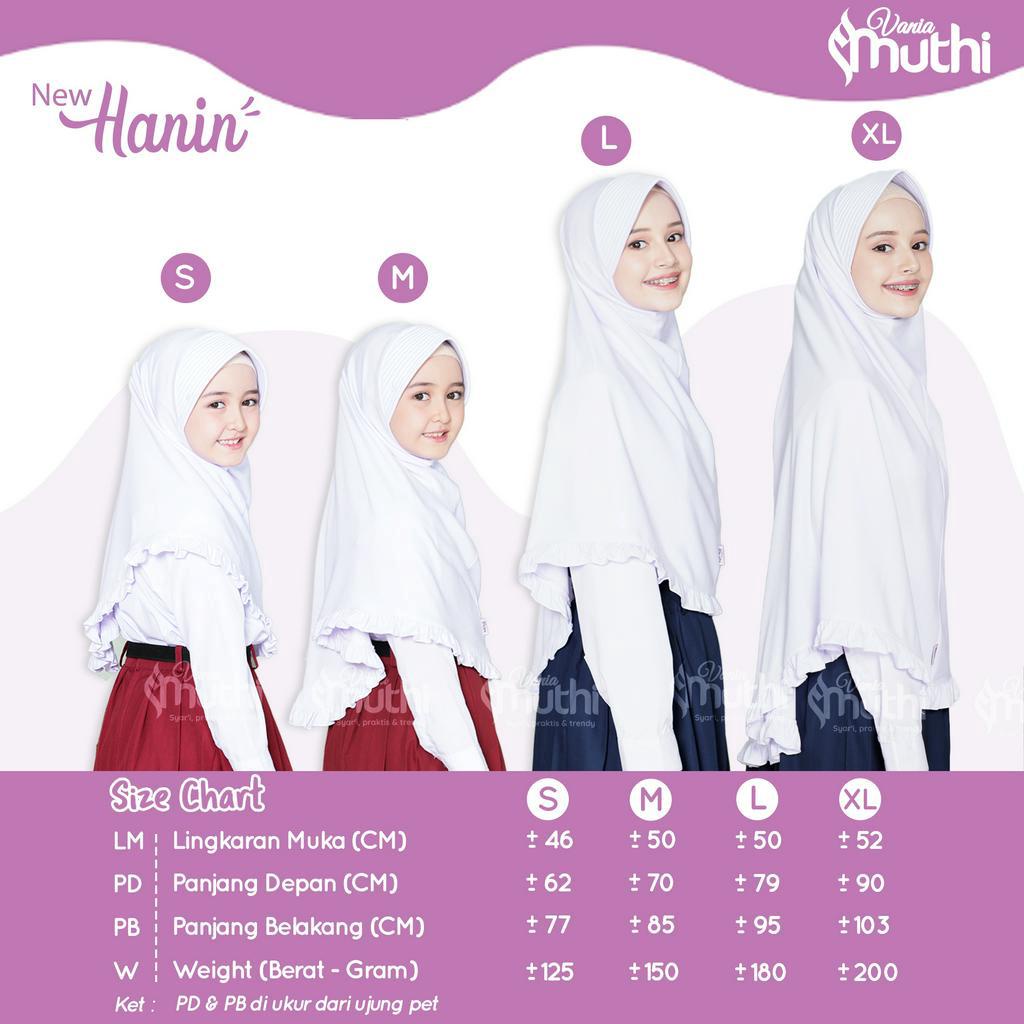 TERLARIS Grosir Kerudung Jilbab Anak Sekolah Instan SMP SMA Remaja Size L Hijab Kaos Model Hanin