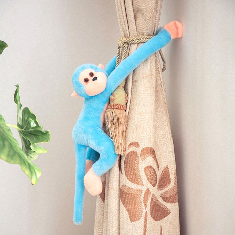 Boneka Monyet Lengan Panjang Bahan Plush Lembut Warna Warni