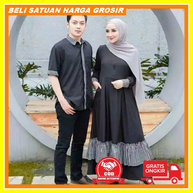 Gamis Couple Kebaya Tunangan Dress Pesta Couple Baju Tunangan Gamis Co Gamis Couple Iranada - Gami