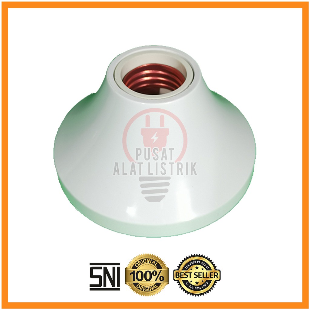 FITING PLAFON TOFUDA BULAT PUTIH FITING LAMPU FITTING LAMPU FITTING PLAFON TEMPAT LAMPU DUDUKAN LAMPU SNI