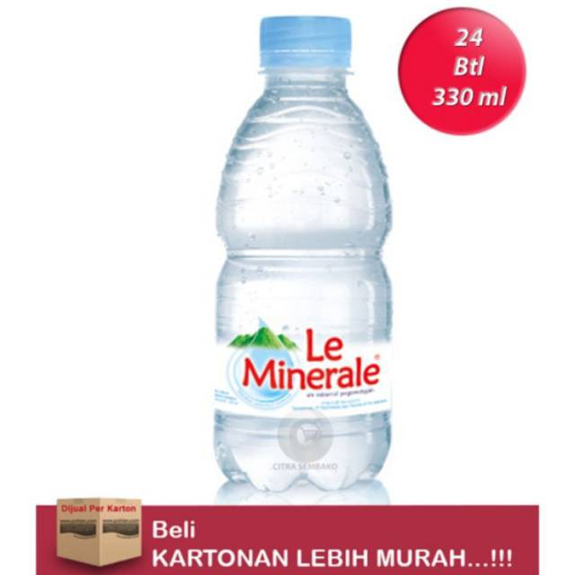 Jual Air Mineral Le Mineral Le Minerale 330 Ml 1 Dus Isi 24 Botol Shopee Indonesia 1620