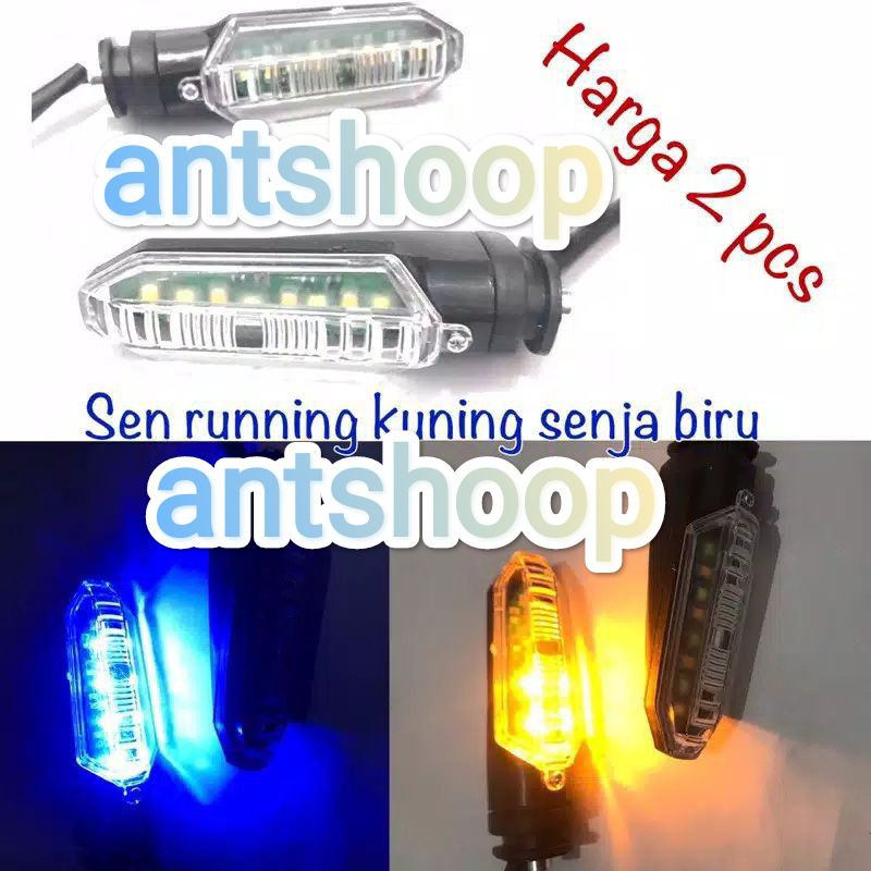 Sen Sein Running 2 mode Lampu Sen Led Running Cbr150 Vario new Vario 150 new Vario 160 new universal semua motor ANTSHOOP