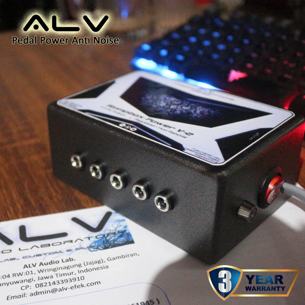 Adaptor Efek Gitar 5 Channel Mini Stompbox Power Supply 9 volt ALV