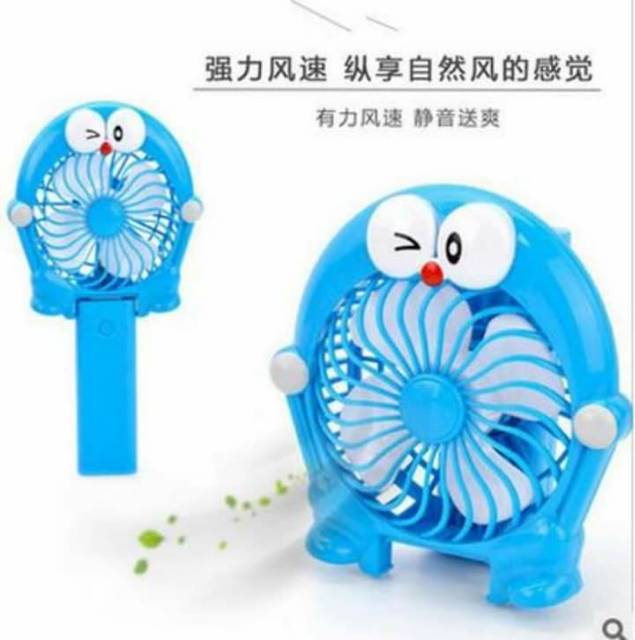 Mini fan / Kipas Angin Mini N9  Portable LED karakter Doraemon dan Hello Kitty