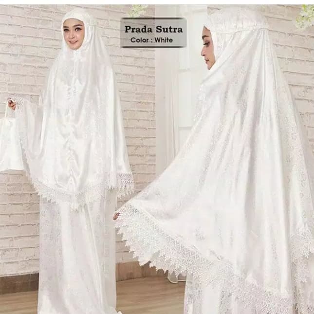 TERLARIS MUKENA DEWASA PUTIH DOVE SUTRA VELVET RENDA