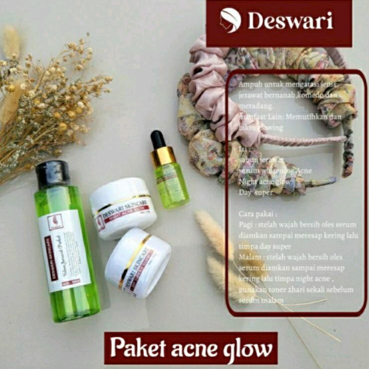 Paket acne Deswari skincare/paket perawatan jerawat deswari
