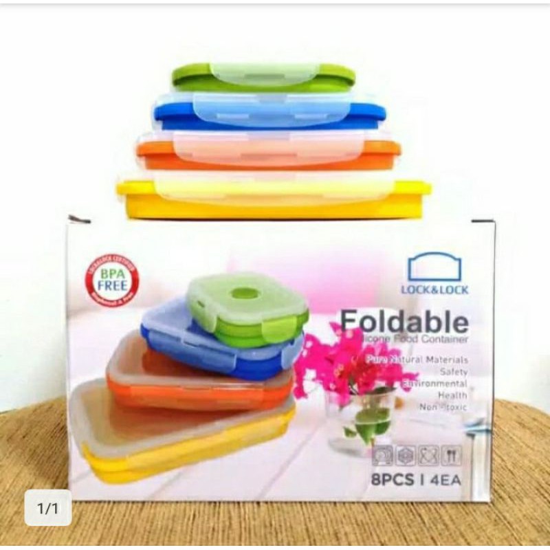 Lock & Lock Foldable Silicone food container