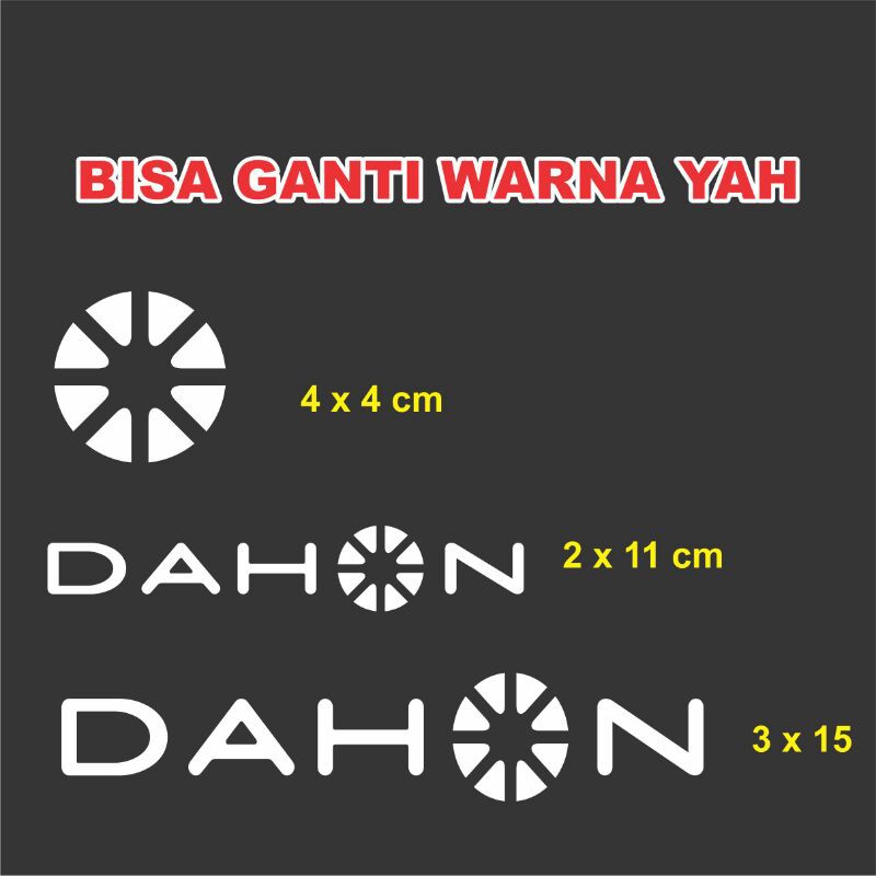 Sticker sepeda - stiker Dahon sepeda lipat