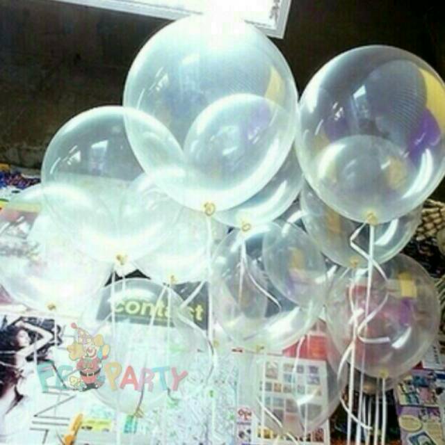 Balon Latex Transparan /Bening polos (ECER 10 Bji)