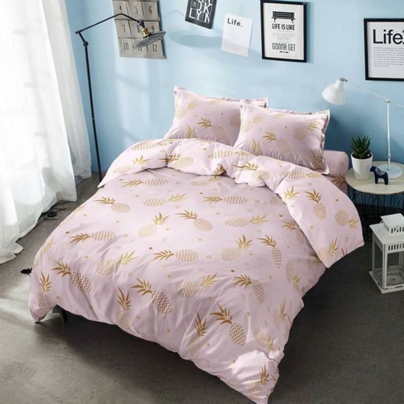 Jual Kintakun - Bed Cover Only Deluxe Loreta Gold Pink 230x 240 Cm ...