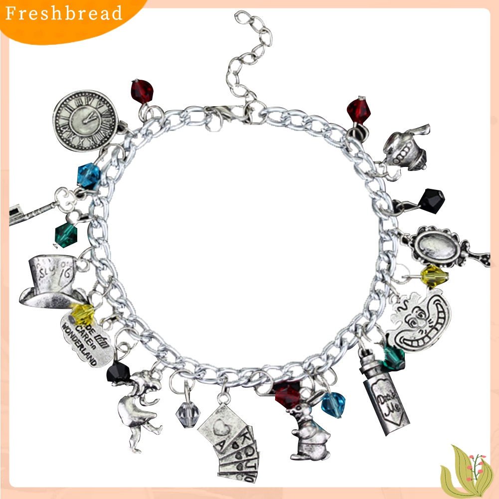 [TERLARIS]Fashion Alice In Wonderland Ca-t Hatter Rabbit Magic Bracelet Bangle Jewelry Gift