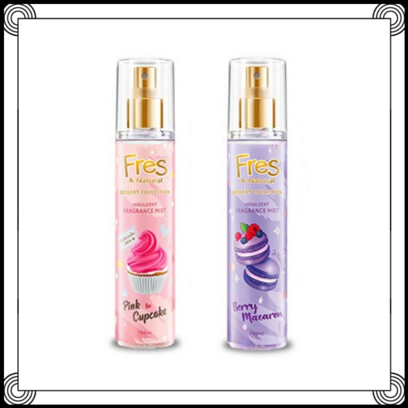 Fres & Natural parfum baru fresh Fragrance Mist Berry Macaron pink cupcake 100ML