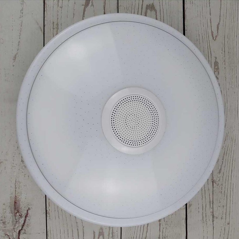 Lampu Plafon LED RGB Ceiling Light Bluetooth Speaker 36W 33CM Remote