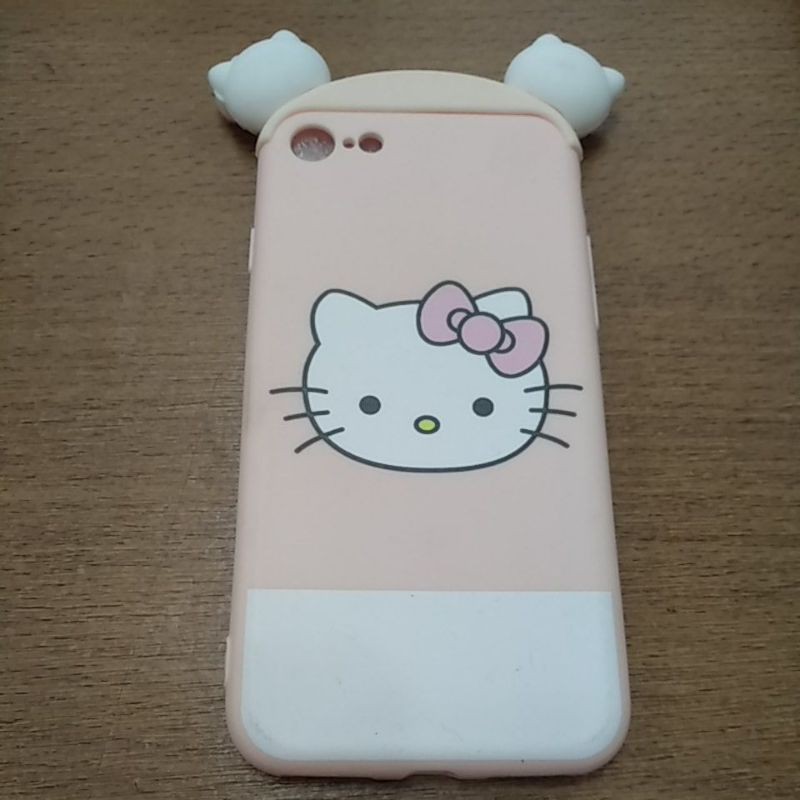 silikon case 3D tipe iphone7 / 8 lucu bentuk kepala kitty