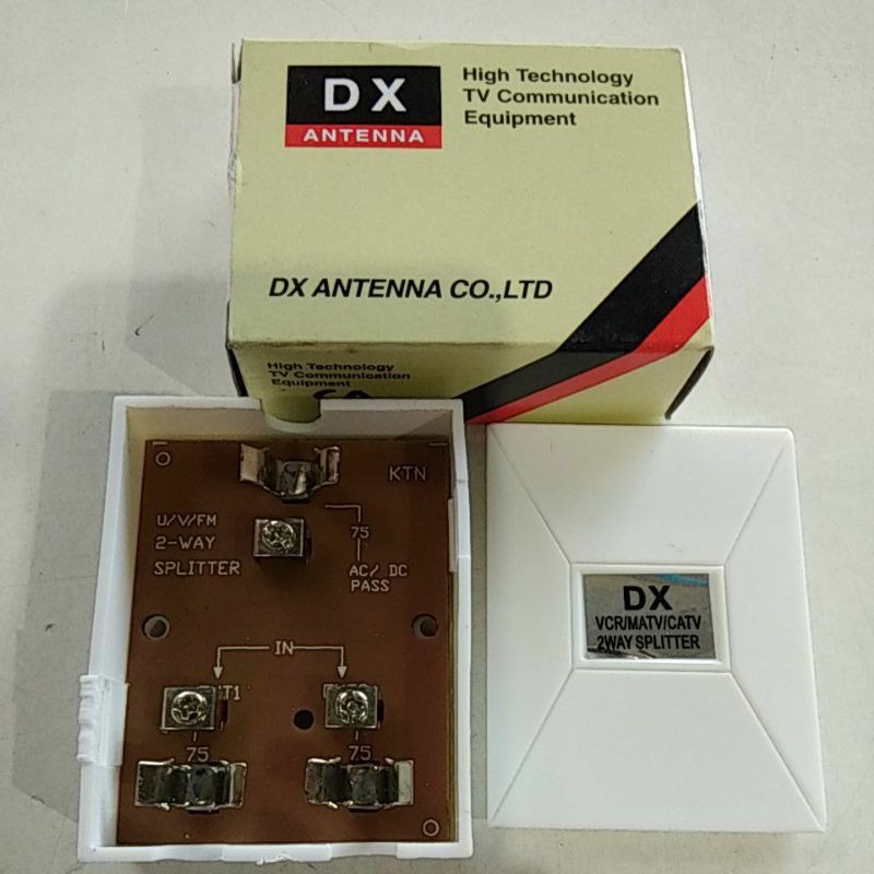 splitter/spliter antena TV DX 2way/pembagi antena tv 2jalurq