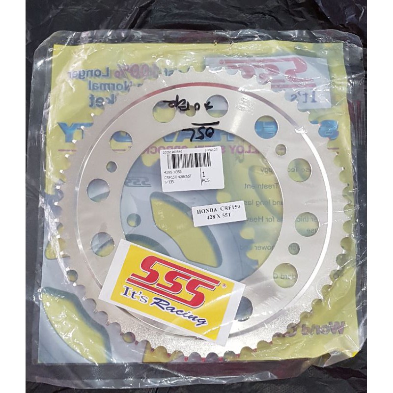 Gear belakang crf150L 55t SSS RACING