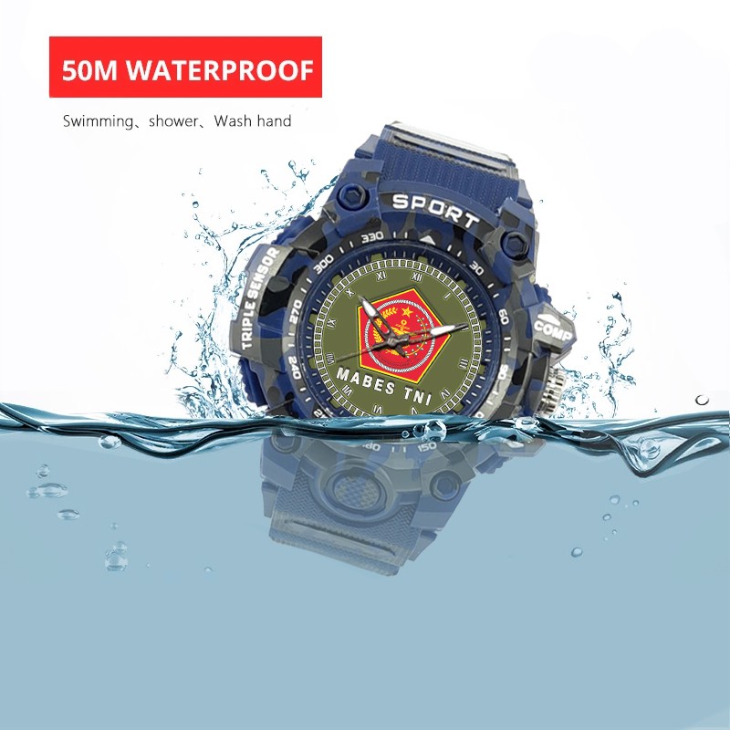 (SPECIAL EDITION) JAM TANGAN LOGO MABES TNI WATER RESISTANT NO.12