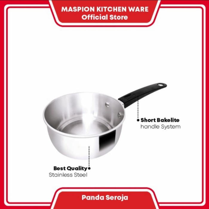 Maspion Panda Seroja Pourpan 18cm Panci Stainless Steel